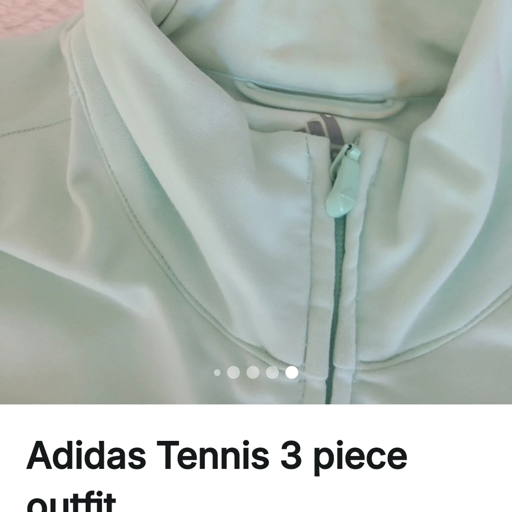 Adidas Light Green Tennis Jacket